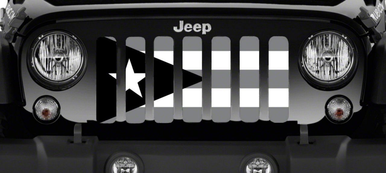 Jeep Wrangler Grille Insert Puerto Rico Tactical Flag 76 86 Jeep Cj5 And Cj7 Free Shipping 2882