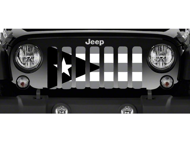 Grille Insert; Puerto Rico Tactical Flag (18-24 Jeep Wrangler JL w/o TrailCam)