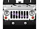 Grille Insert; Puppy Paw Prints Purple Diagonol (97-06 Jeep Wrangler TJ)