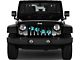 Grille Insert; Puppy Paw Prints Teal Diagonal (18-24 Jeep Wrangler JL w/o TrailCam)