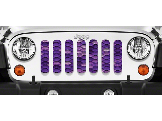 Grille Insert; Purple Mermaid Scales (07-18 Jeep Wrangler JK)