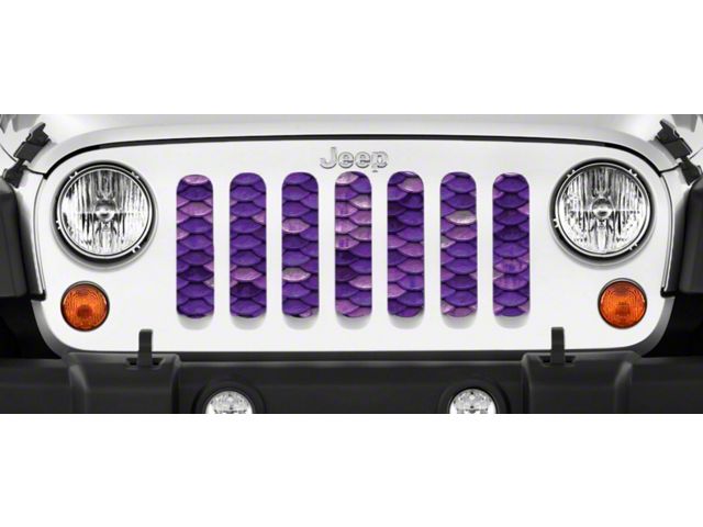Grille Insert; Purple Mermaid Scales (20-24 Jeep Gladiator JT)
