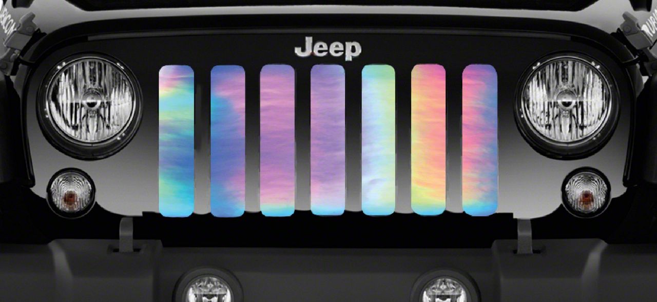Jeep Wrangler Grille Insert; Rainbow Chrome (1824 Jeep Wrangler JL w/o