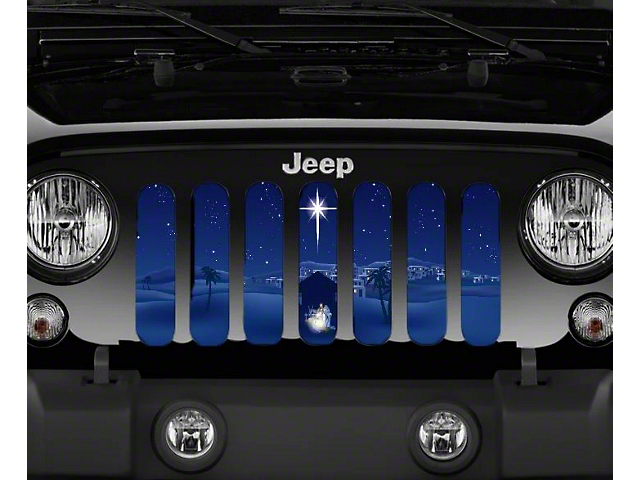 Grille Insert; Reason for the Season (18-23 Jeep Wrangler JL w/o TrailCam)