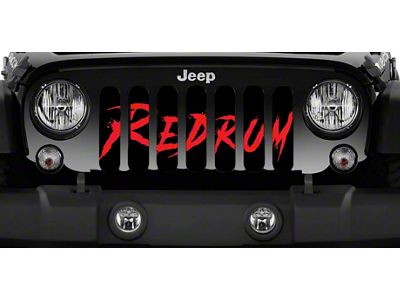 Grille Insert; Redrum (18-24 Jeep Wrangler JL w/o TrailCam)
