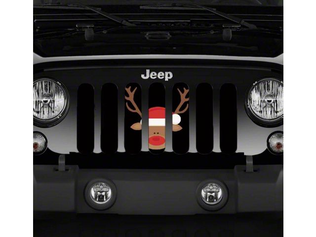 Grille Insert; Rudolph (18-24 Jeep Wrangler JL w/o TrailCam)