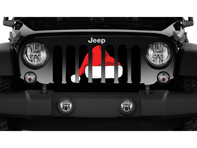 Grille Insert; Santa Hat (18-23 Jeep Wrangler JL w/o TrailCam)
