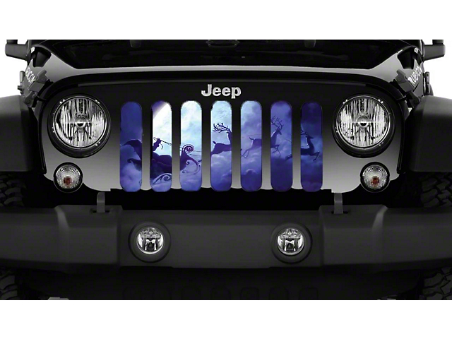 Grille Insert; Sleigh Ride (18-23 Jeep Wrangler JL w/o TrailCam)