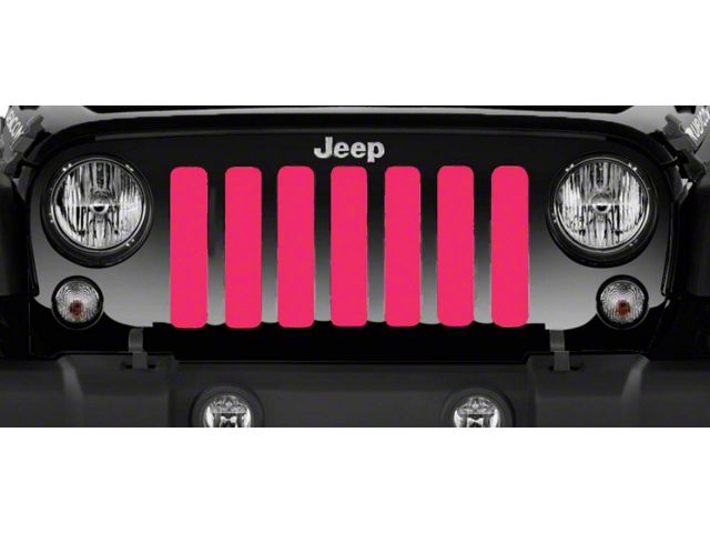 Grille Insert; Solid Bright Pink (87-95 Jeep Wrangler YJ)
