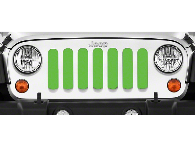 Grille Insert; Solid Green (18-23 Jeep Wrangler JL w/o TrailCam)