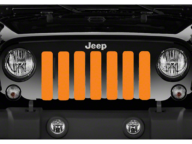 Grille Insert; Solid Orange (18-23 Jeep Wrangler JL w/o TrailCam)