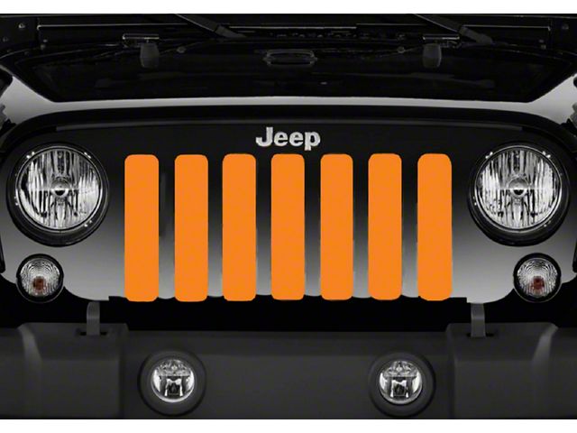 Grille Insert; Solid Orange (18-24 Jeep Wrangler JL w/o TrailCam)
