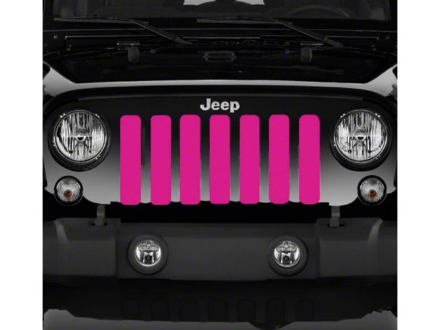 Grille Insert; Solid Pink (87-95 Jeep Wrangler YJ)