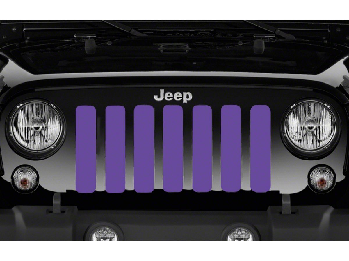 Jeep Wrangler Grille Insert; Solid Purple (07-18 Jeep Wrangler JK) - Free  Shipping
