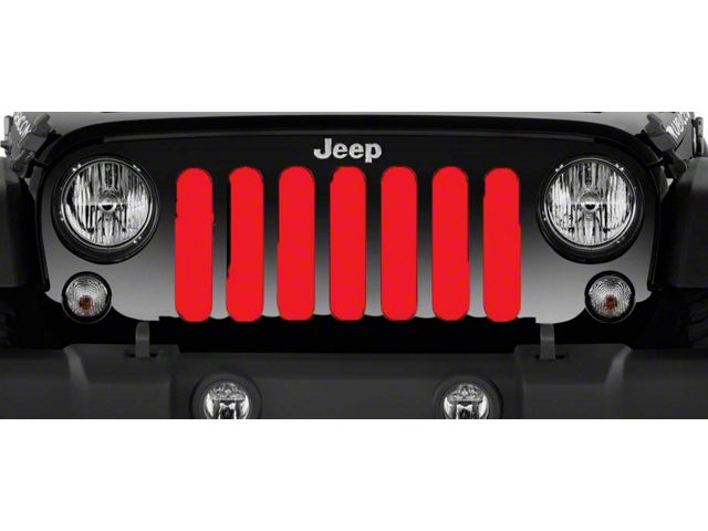 Grille Insert; Solid Red (97-06 Jeep Wrangler TJ)