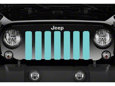 Grille Insert; Solid Teal (18-24 Jeep Wrangler JL w/o TrailCam)