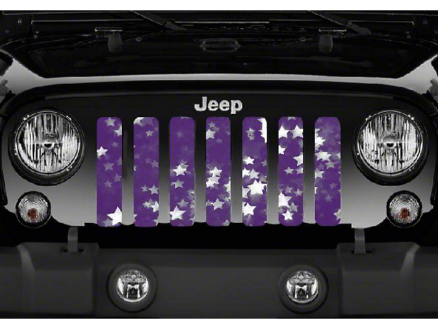 Grille Insert; Starry Night Puprle (18-23 Jeep Wrangler JL w/o TrailCam)