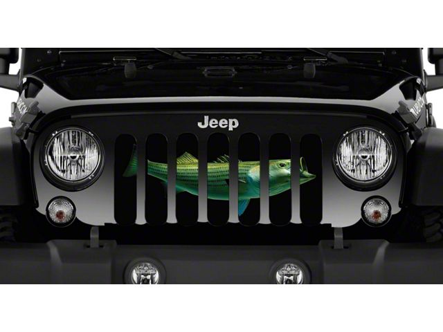 Grille Insert; Striped Bass (18-24 Jeep Wrangler JL w/o TrailCam)