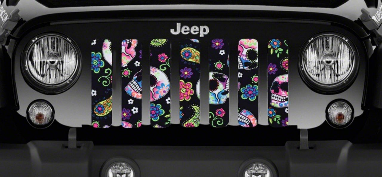 Grille Insert; Sugar Skull Celebration (76-86 Jeep CJ5 & CJ7)