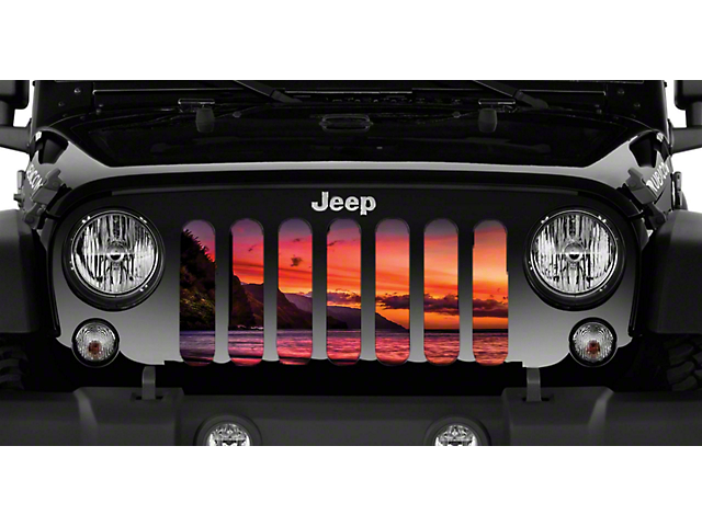 Grille Insert; Sunset on Kauai (18-23 Jeep Wrangler JL w/o TrailCam)