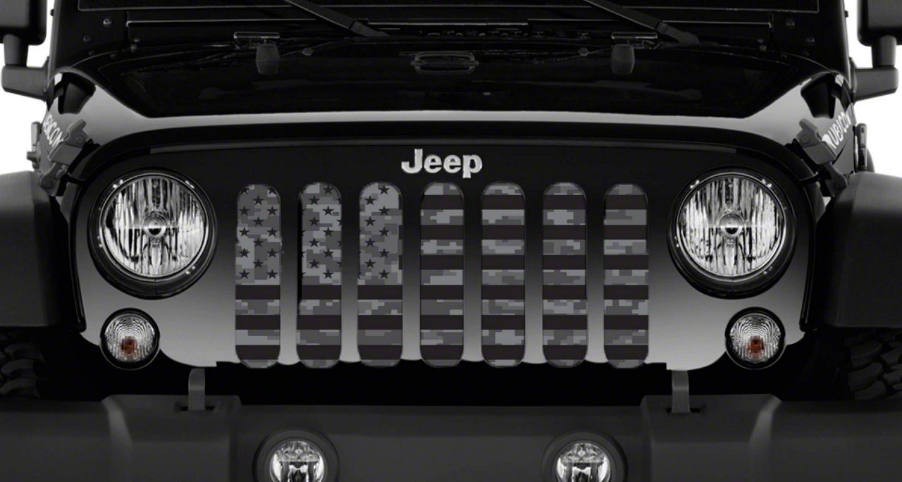 Jeep Wrangler Grille Insert; Tactical American Digital Camo (97-06 Jeep 