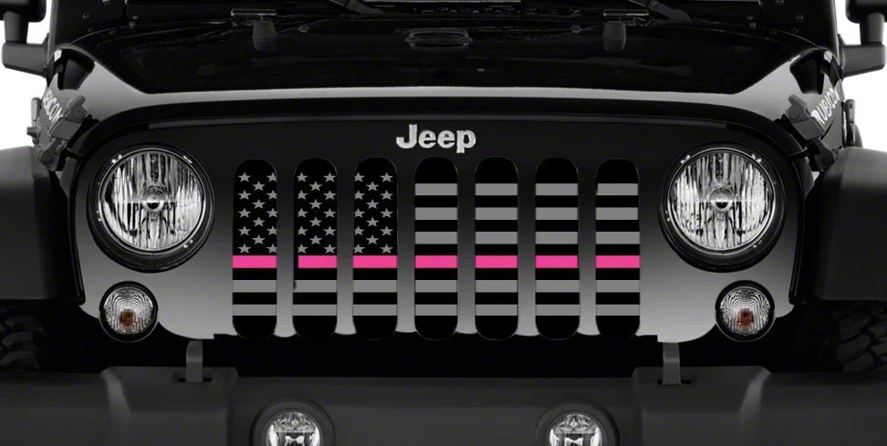 Grille Insert; Tactical Fight Like a Girl (20-23 Jeep Gladiator JT)