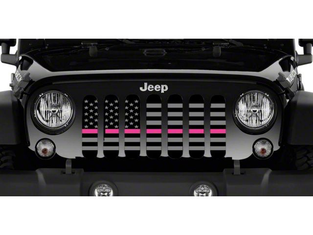 Grille Insert; Tactical Fight Like a Girl (20-24 Jeep Gladiator JT)