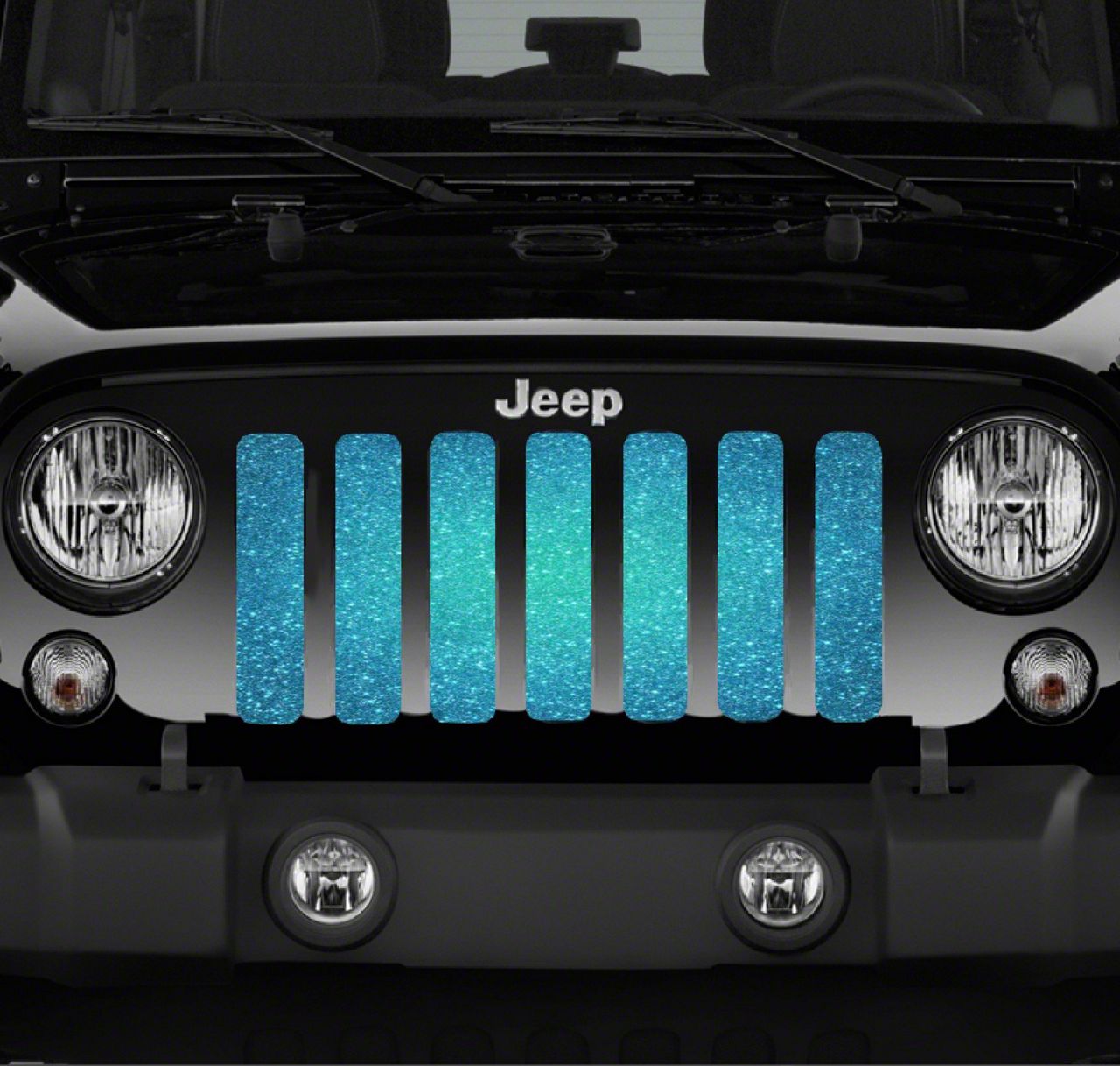 Grille Insert; Teal Fleck Print (07-18 Jeep Wrangler JK)