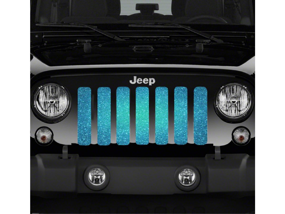 Jeep Wrangler Grille Insert; Teal Fleck Print (07-18 Jeep Wrangler JK) -  Free Shipping