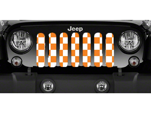 Grille Insert; Tennessee Orange Checkerboard (20-23 Jeep Gladiator JT)