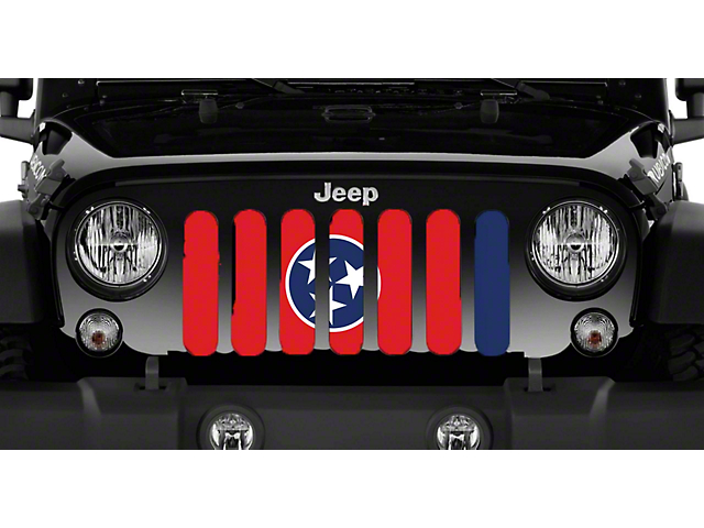 Grille Insert; Tennessee State Flag (76-86 Jeep CJ5 & CJ7)