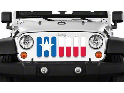 Grille Insert; Texas State Flag (87-95 Jeep Wrangler YJ)