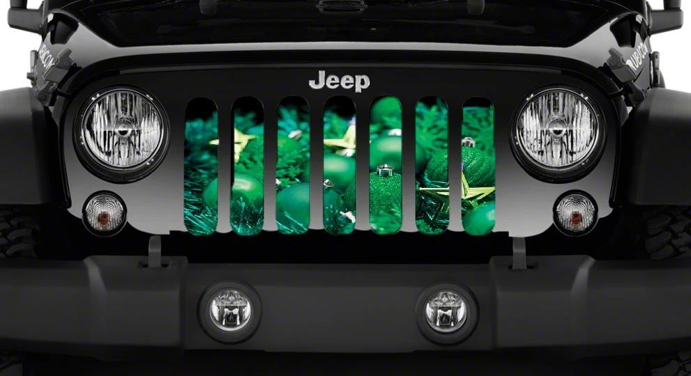 Grille Insert; Tis the Season (18-23 Jeep Wrangler JL w/o TrailCam)