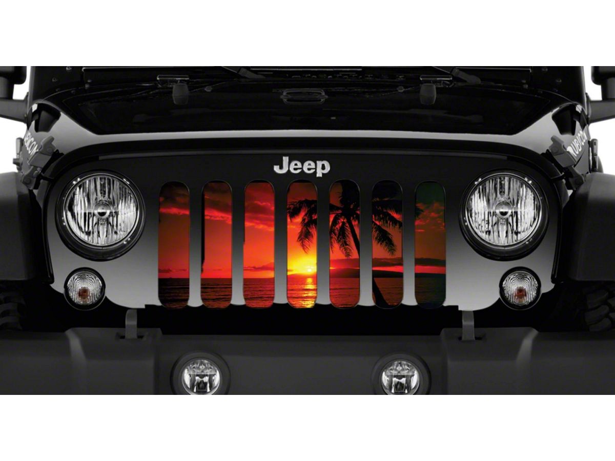 Jeep Wrangler Grille Insert; Tropical Breeze (18-23 Jeep Wrangler JL w/o  TrailCam) - Free Shipping