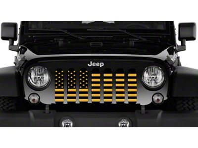 Grille Insert; USA Amp'd (76-86 Jeep CJ5 & CJ7)