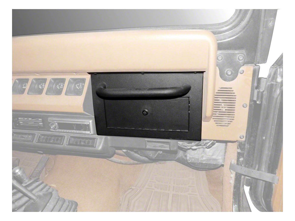 Smittybilt Jeep Wrangler Vaulted Glove Box 812101 (87-95 Jeep Wrangler YJ)
