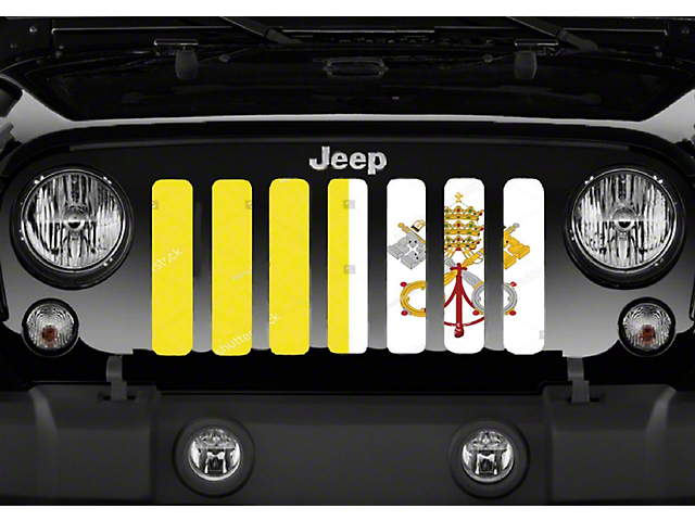 Grille Insert; Vatican City Flag (20-23 Jeep Gladiator JT)