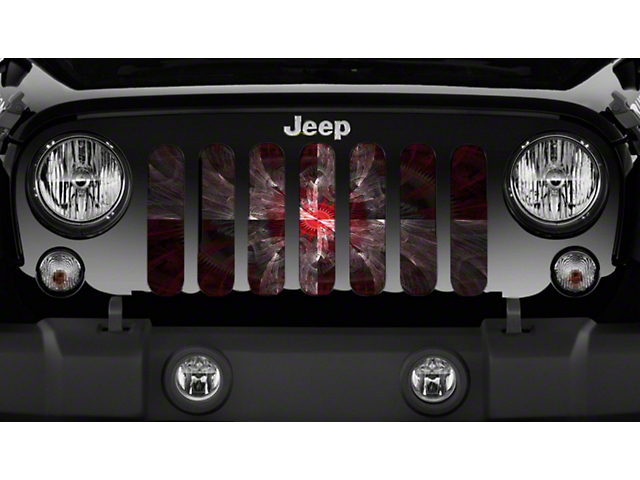 Grille Insert; Warped (18-23 Jeep Wrangler JL w/o TrailCam)