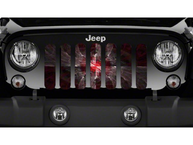 Grille Insert; Warped (18-24 Jeep Wrangler JL w/o TrailCam)