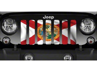 Grille Insert; Waving Florida State Flag (76-86 Jeep CJ5 & CJ7)