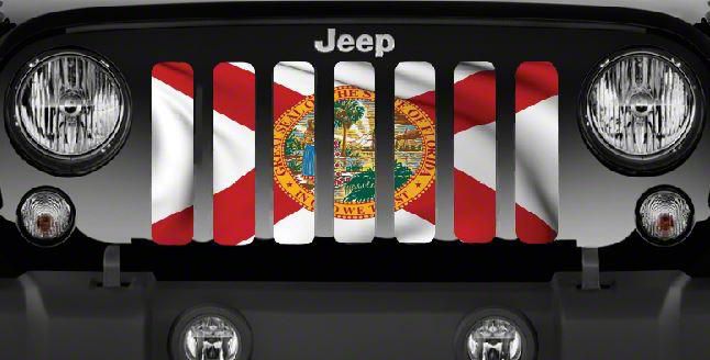 Grille Insert; Waving Florida State Flag (20-23 Jeep Gladiator JT)