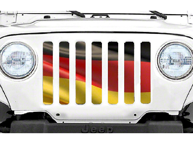 Grille Insert; Waving German Flag (20-23 Jeep Gladiator JT)