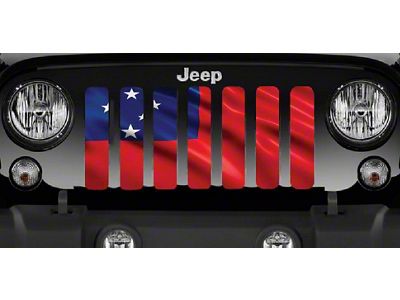 Grille Insert; Waving Samoan Flag (76-86 Jeep CJ5 & CJ7)
