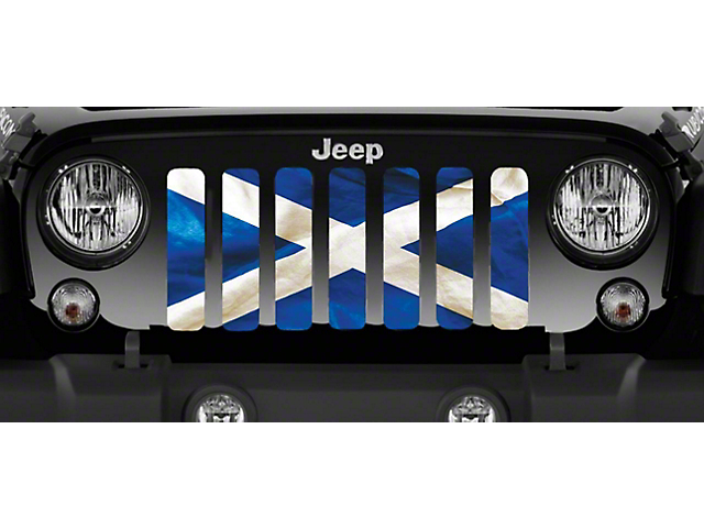 Grille Insert; Waving Scotland Flag (18-23 Jeep Wrangler JL w/o TrailCam)