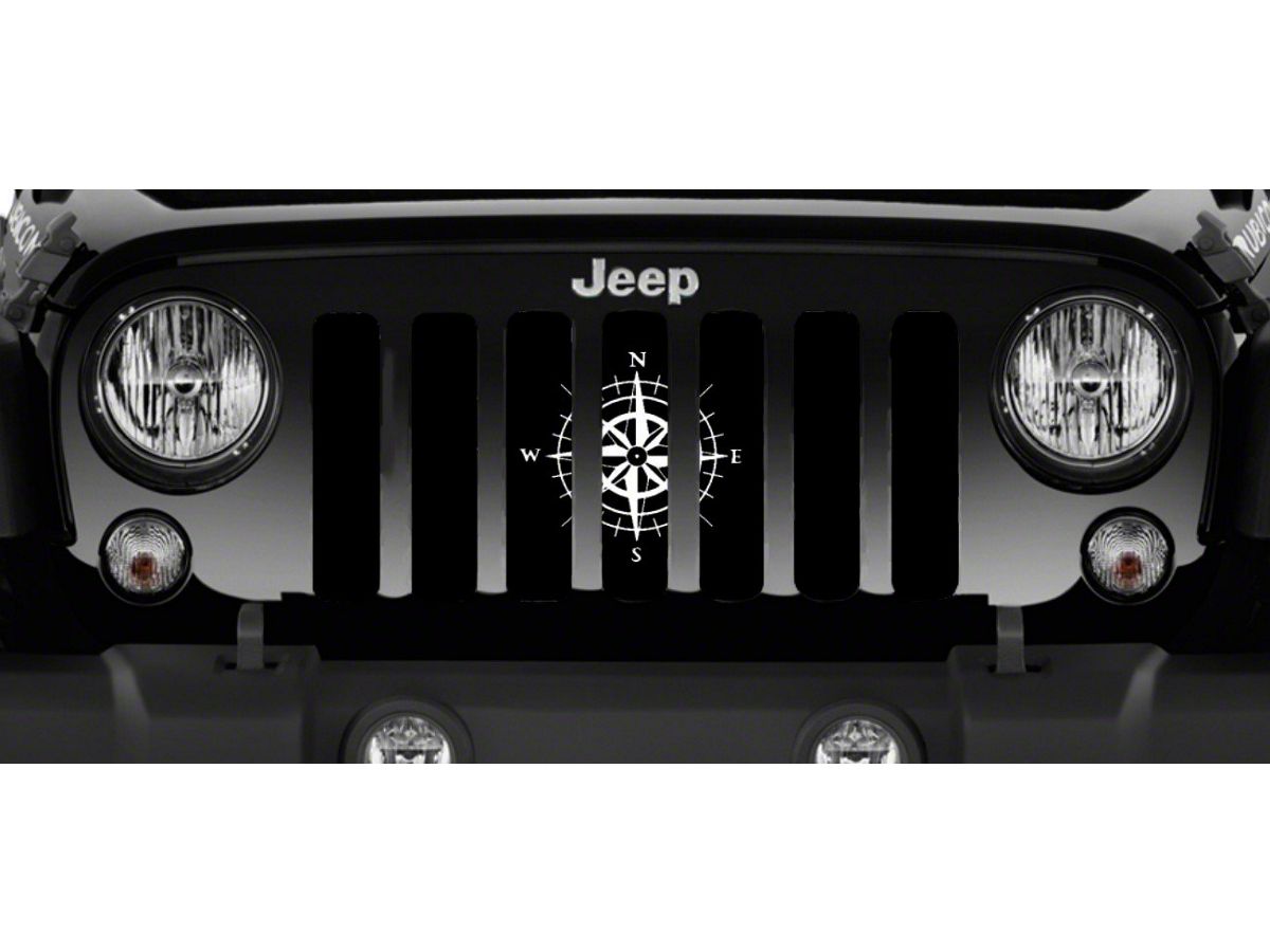 Jeep Wrangler Grille Insert; White Compass (97-06 Jeep Wrangler TJ) - Free  Shipping