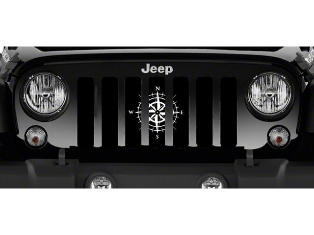 Grille Insert; White Compass (97-06 Jeep Wrangler TJ)
