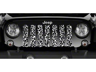 Grille Insert; White Leopard Print (07-18 Jeep Wrangler JK)