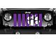 Grille Insert; White Tiger Paw Print Purple (18-24 Jeep Wrangler JL w/o TrailCam)