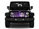Grille Insert; White Tiger Paw Print Purple (18-24 Jeep Wrangler JL w/o TrailCam)