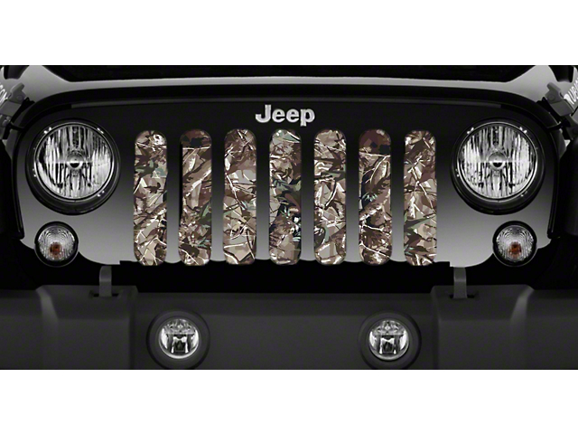 Grille Insert; Woodland Camo (18-23 Jeep Wrangler JL w/o TrailCam)